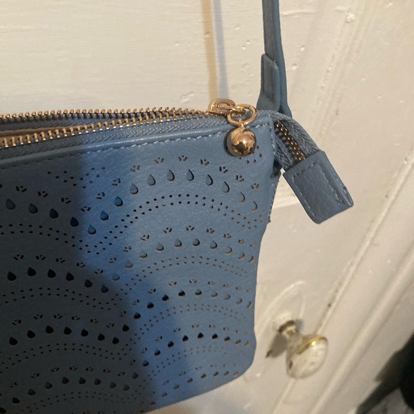 Blue Eyelet Crossbody Bag - Picture 15 of 16